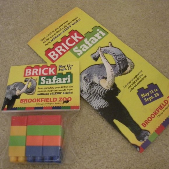 Brick Safari Lego Blocks Brookfield Zoo Life Size Animal Sculptures Promo Set - Picture 4 of 4